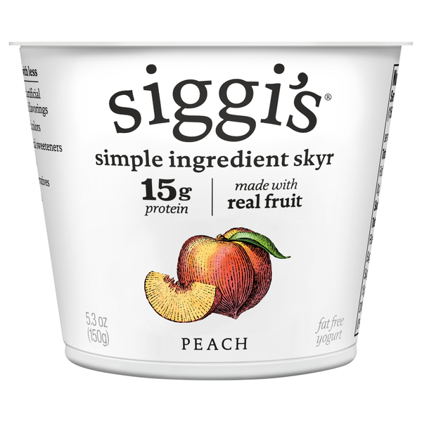 Siggi's Non Fat Peach Skyr Yogurt Cup