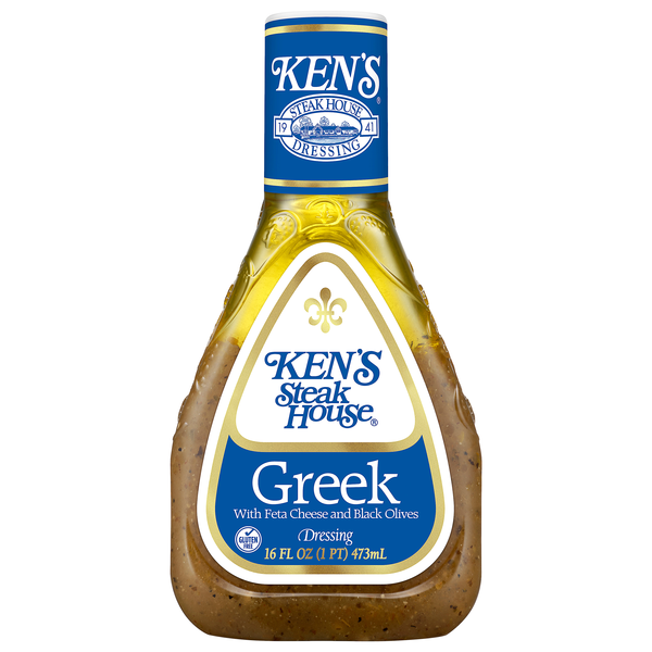 Ken's Steak House Greek with Feta Cheese & Black Olives Dressing