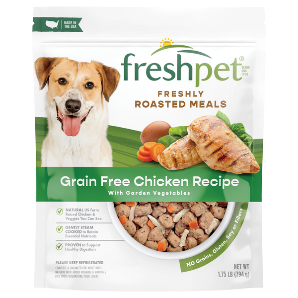Freshpet Roasted Meals Grain Free Chicken Adult Dog Food Refrigerated