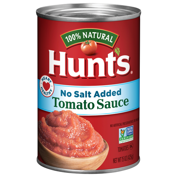 Hunt's 100% Natural No Salt Added Tomato Sauce