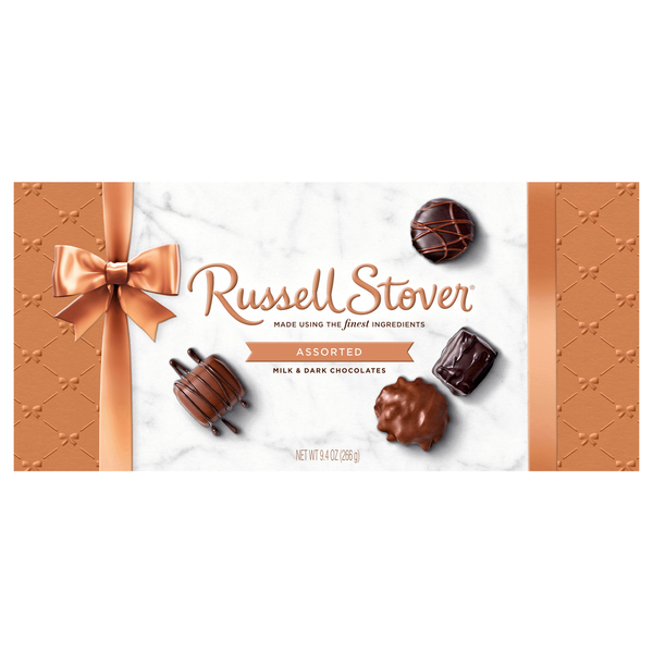 Russell Stover Assorted Milk & Dark Chocolates Candy Gift Box
