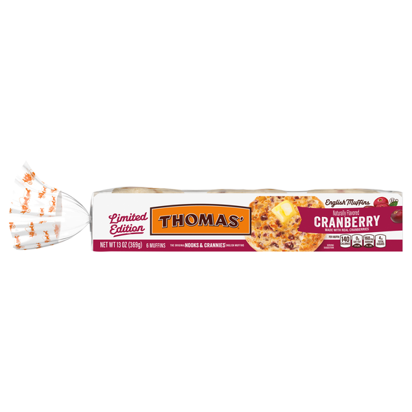 Thomas' Limited Edition Cranberry English Muffins - 6 ct