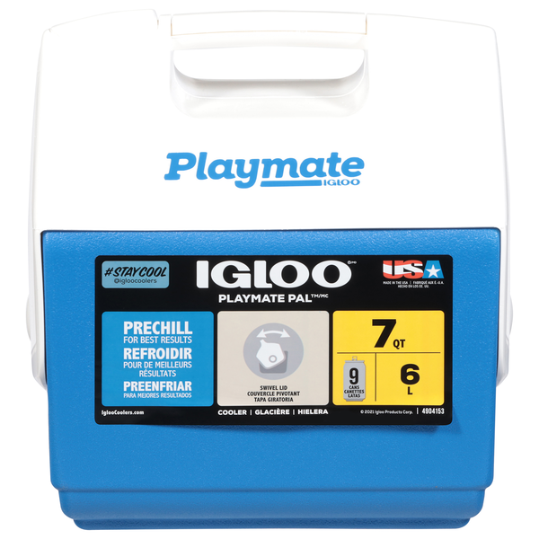 Igloo Playmate Pal Cooler Blue & White 7 Quart