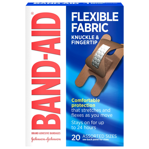Band-Aid Bandages Flexible Fabric Knuckle & Fingertip
