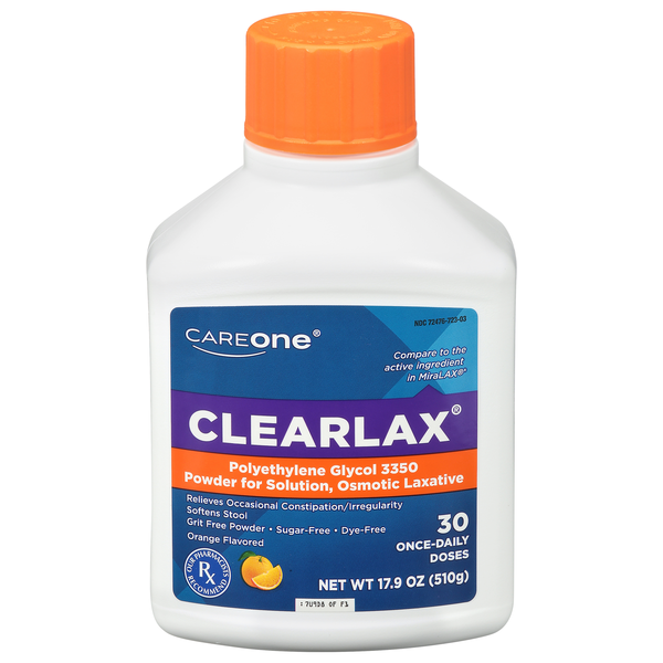 CareOne Orange Flavor Clearlax Laxative Powder