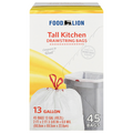 Food Lion Kitchen Bags Tall Drawstring 13 Gallon