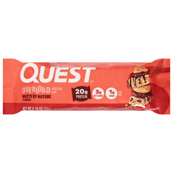 Quest Overload Nutty By Nature Flavored Protein Bar