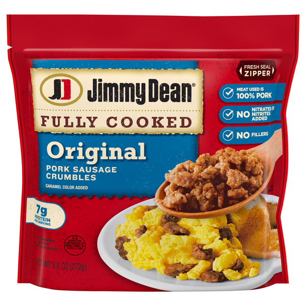 Jimmy Dean Fully Cooked Original Pork Breakfast Sausage Crumbles