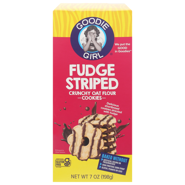 Goodie Girl Gluten Free Fudge Striped Crunchy Oat Flour Cookies