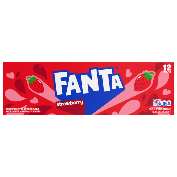 Fanta Strawberry Soda - 12 pk