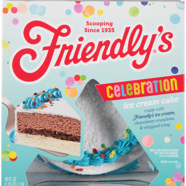 Friendly's Celebration Vanilla & Chocolate Ice Cream Cake Frozen