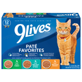 9Lives Pate Favorites Wet Cat Food Variety - 12 ct