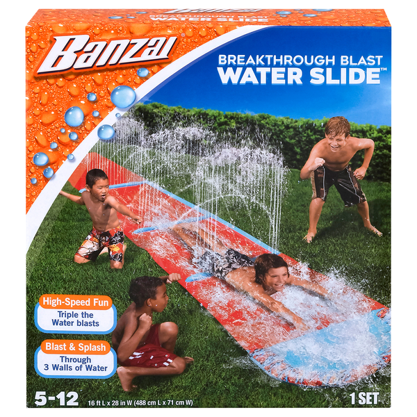 Banzai Breakthrough Blast Water Slide Ages 5-12