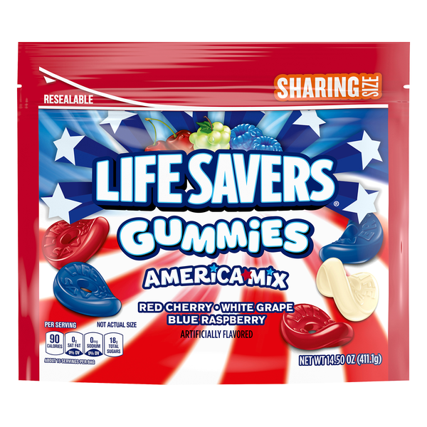 Life Savers Gummies America Mix Gummy Candy Sharing Size