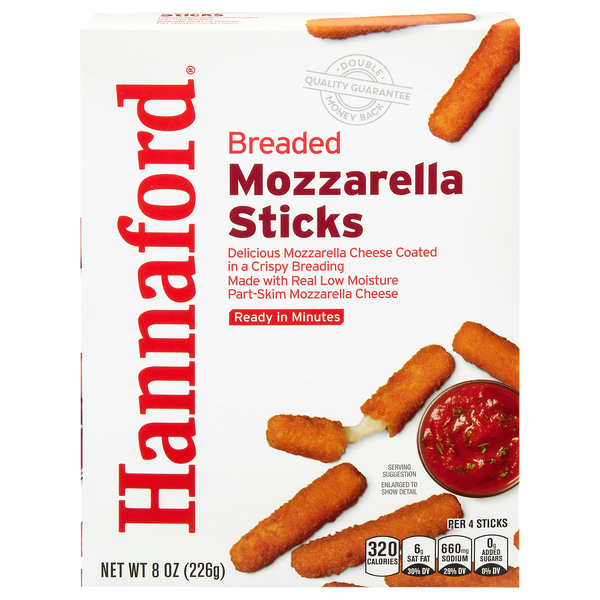 Hannaford Breaded Mozzarella Sticks Frozen