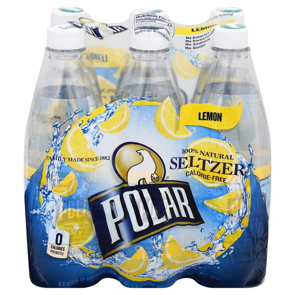 Polar Lemon Seltzer Water - 6 pk