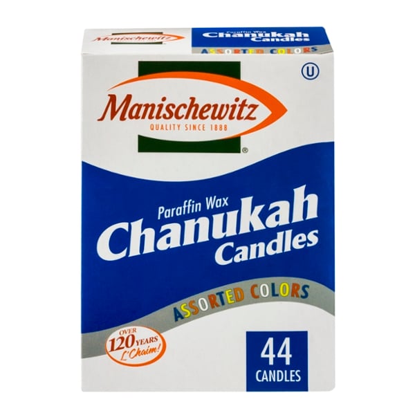 Manischewitz Chanukah Candles Paraffin Wax Assorted Colors