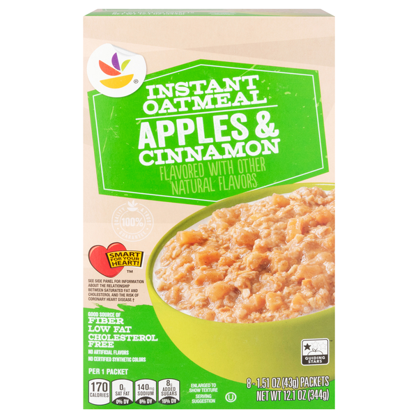 Stop & Shop Apples & Cinnamon Instant Oatmeal - 8 ct