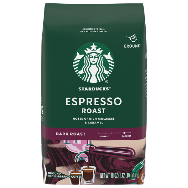 Starbucks Espresso Dark Roast Ground Coffee
