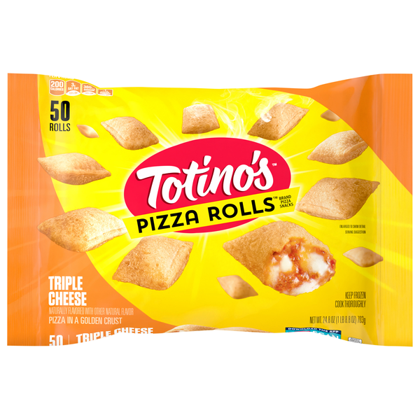 Totino's Triple Cheese Pizza Rolls Snacks - 50 ct Frozen