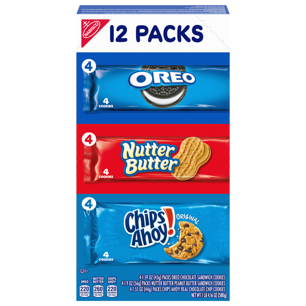 Nabisco Variety Packs (Chips Ahoy!/Nutter Butter/OREO) - 12 ct