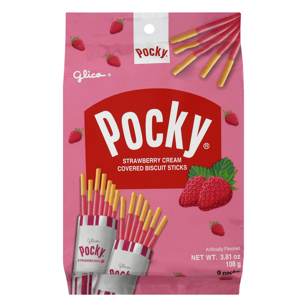 Save on Pocky Biscuits Sticks Strawberry Cream Covered 9 ct Order