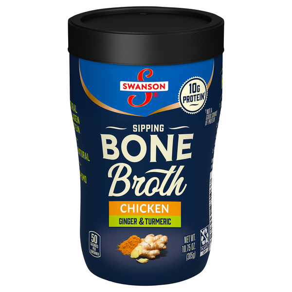 Swanson Sipping Chicken Ginger & Turmeric Bone Broth