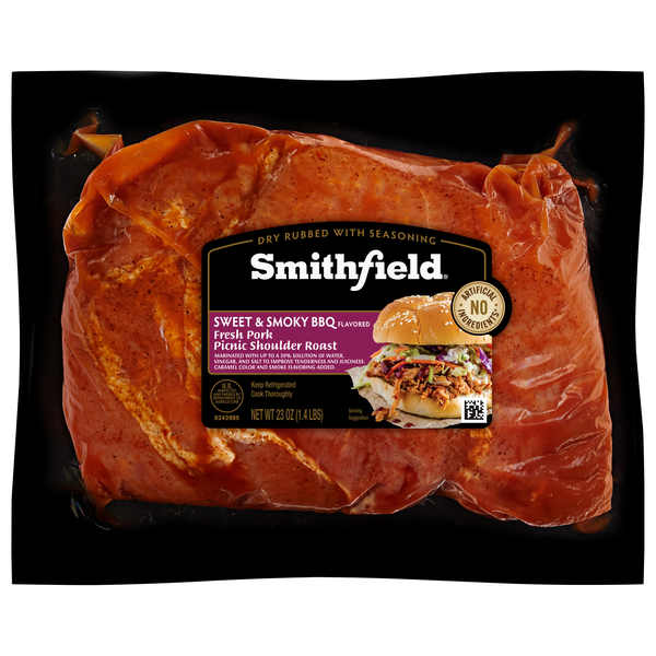 Save on Smithfield Sweet Smoky BBQ Shoulder Fresh Pork Picnic