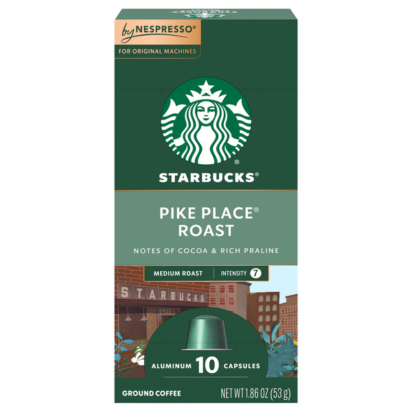 Starbucks Pike Place Roast Medium Roast Coffee Capsules