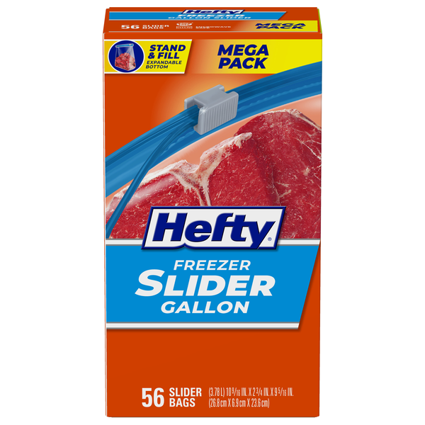 Hefty Slider Gallon Freezer Bags