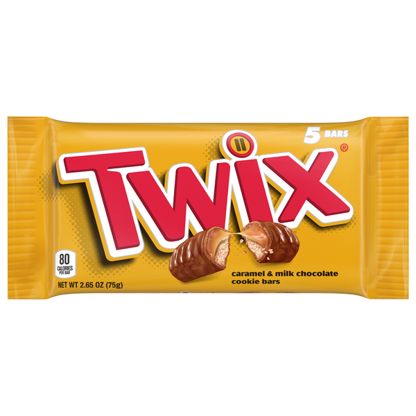 Twix Caramel & Milk Chocolate Candy Cookie Bars - 5 ct