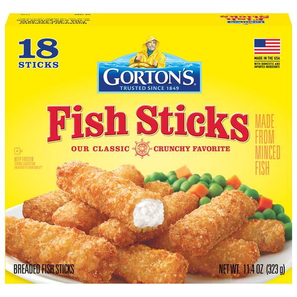 Gorton's Classic Breaded Fish Sticks - 18 ct Frozen