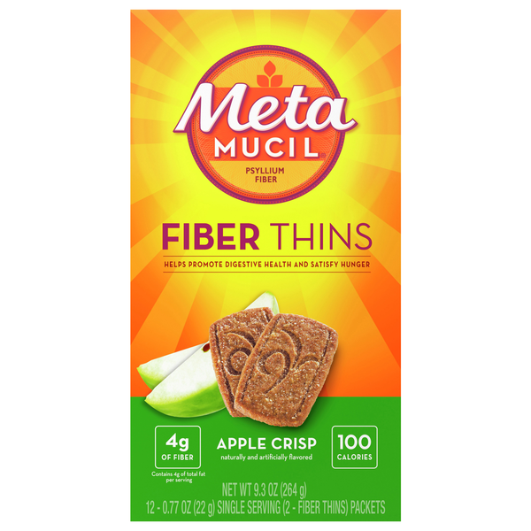 MetaMucil Apple Crisp Fiber Thins - 12 ct
