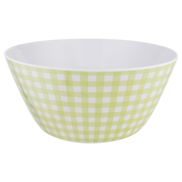 Smart Living Easter Serving Bowl Green Checkered