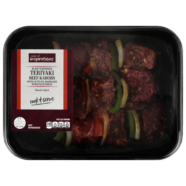 Taste of Inspirations Blade Tenderized Teriyaki Beef Kabobs