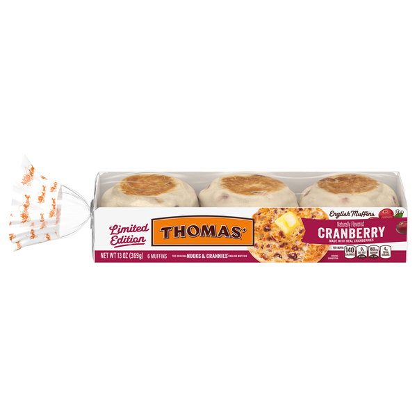Thomas' Limited Edition Cranberry English Muffins - 6 ct