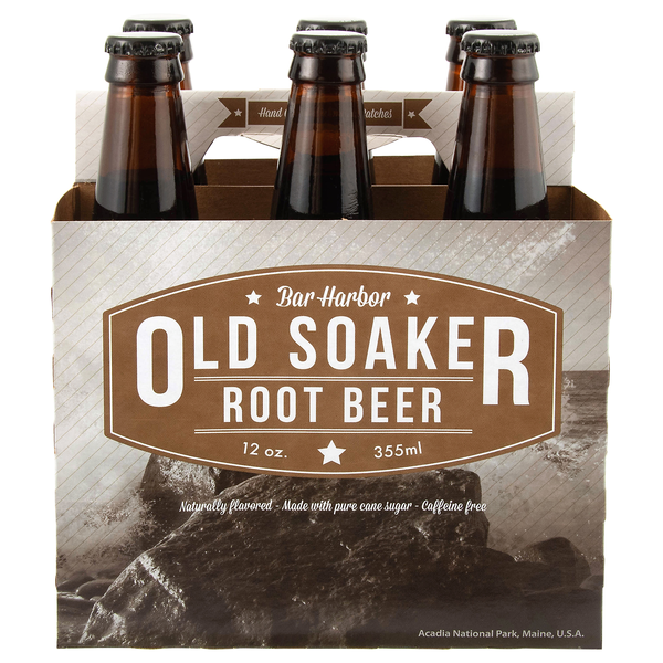 Bar Harbor Old Soaker Root Beer Soda - 6 pk