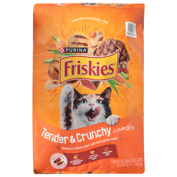 Friskies Tender & Crunchy Combo Chicken Beef & Carrots Adult Dry Cat Food