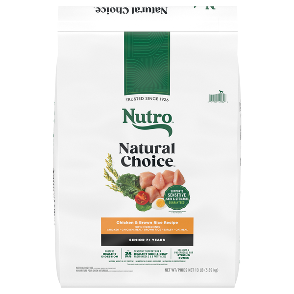 NUTRO Natural Choice Senior 7 yrs+ Chicken & Brown Rice Dry Dog Food