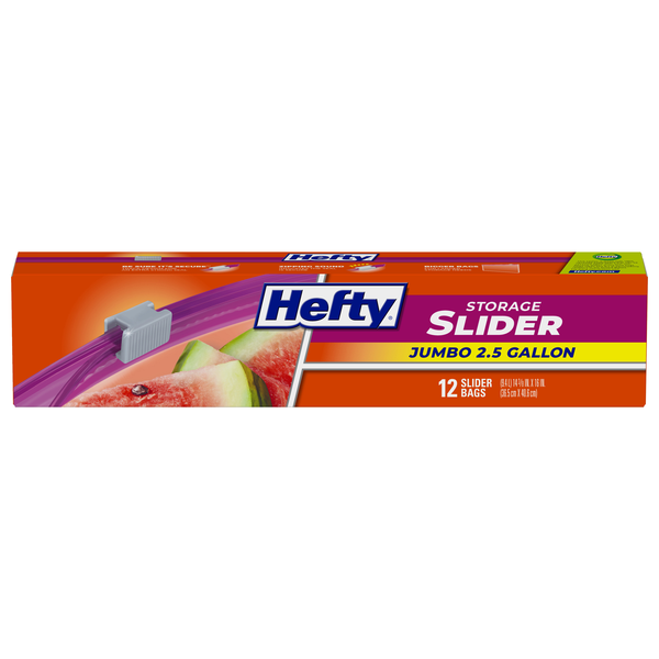 Hefty Slider 2.5 Gallon Jumbo Storage Bags