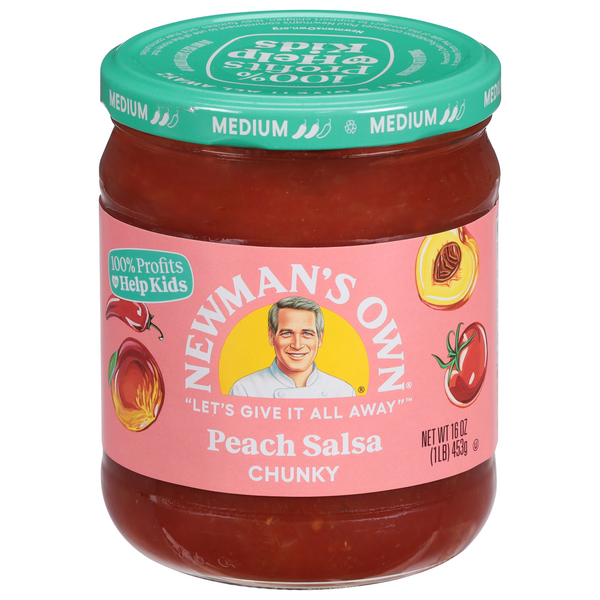 Newman's Own Medium Chunky Peach Salsa