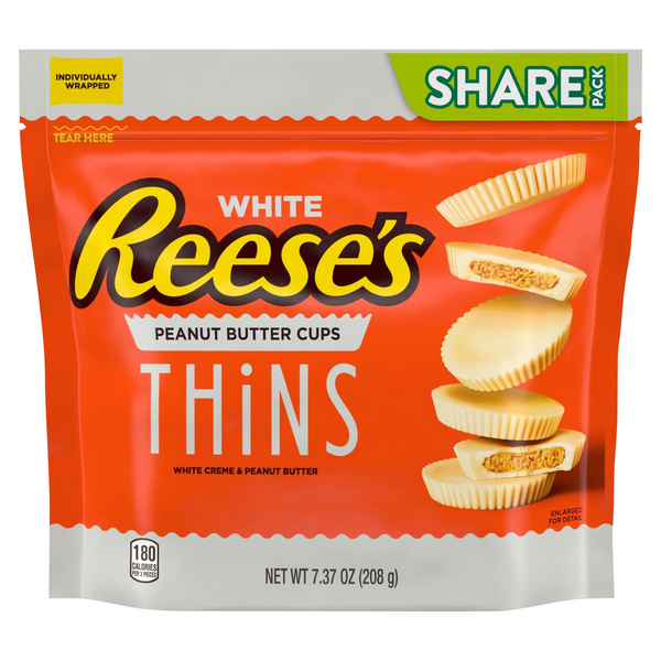 Reese's Thins White Creme Peanut Butter Cups Candy Share Pack
