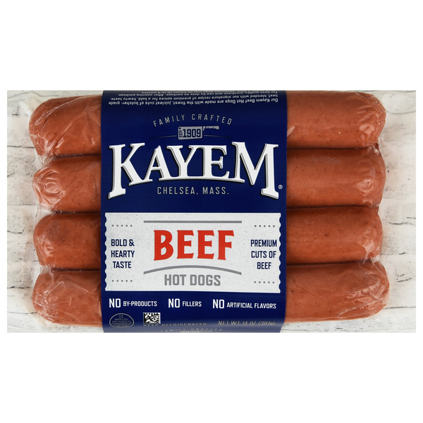 Kayem Beef Hot Dogs - 8 ct