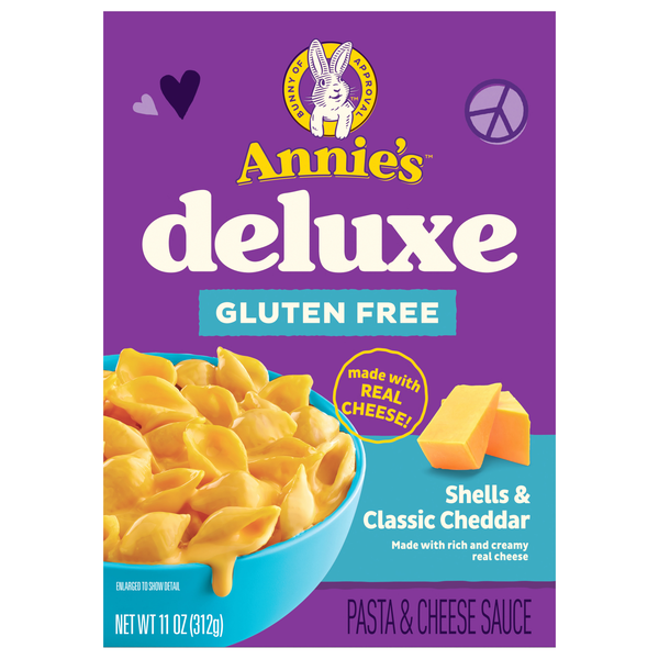 Annie's Gluten Free Deluxe Shells & Classic Cheddar Pasta & Cheese Sauce