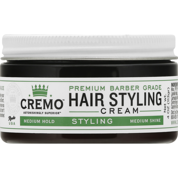 Cremo Premium Barber Grade Medium Hold Hair Styling Cream