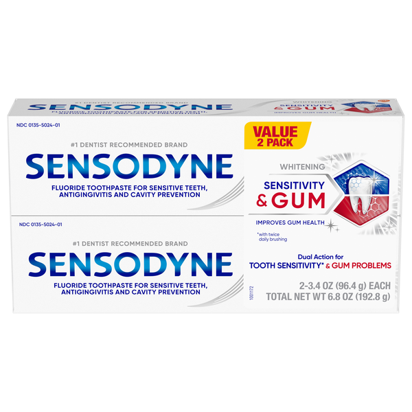 Sensodyne Sensitivity & Gum Whitening Toothpaste - 2 ct