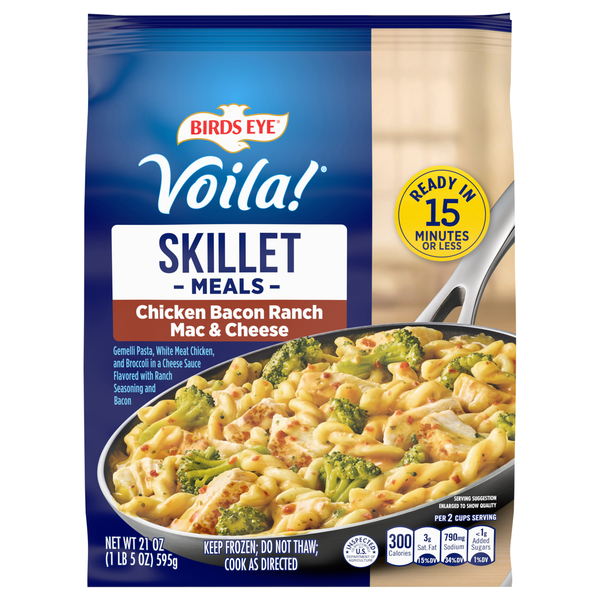 Birds Eye Voila! Chicken Bacon Ranch Mac & Cheese Frozen Skillet Meal