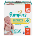 Pampers Sensitive Fragrance Free Baby Wipes Pop-Top 72 ct ea - 7 pk