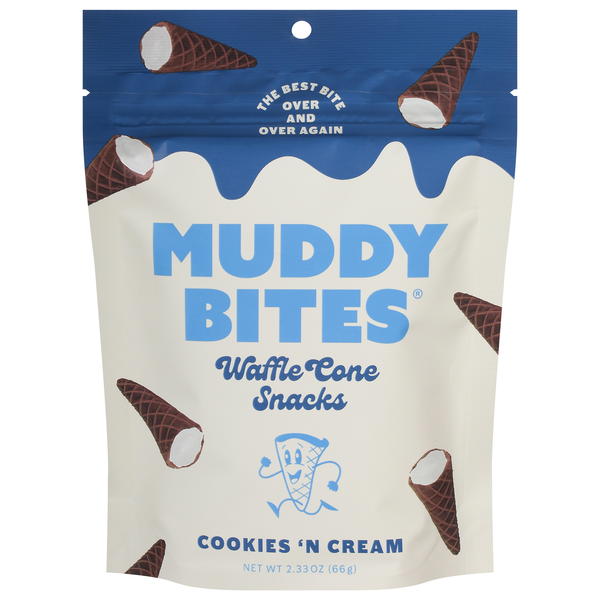 Muddy Bites Cookies 'N Cream Waffle Cone Snacks