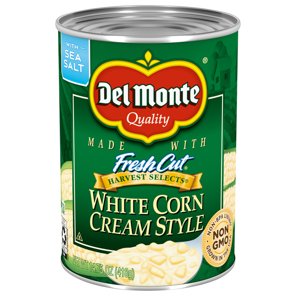 Del Monte Harvest Selects White Cream Style Corn with Sea Salt